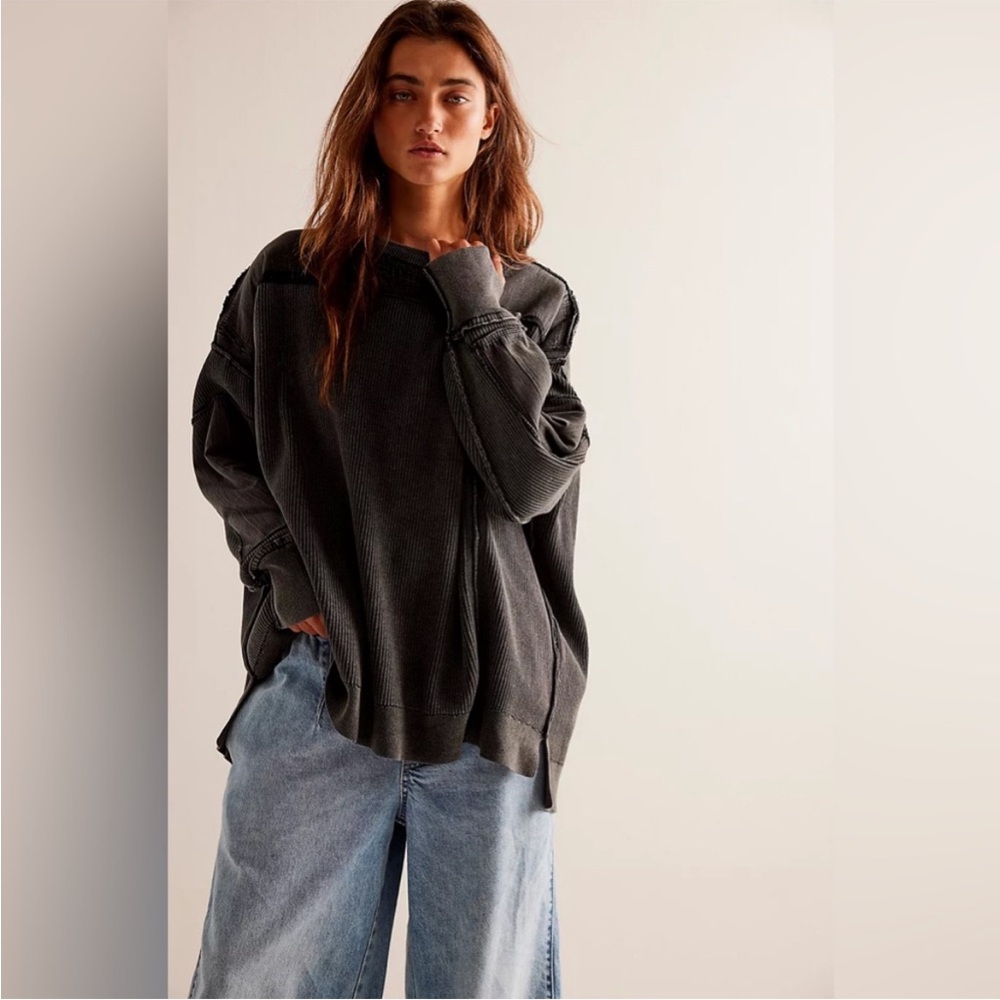 Free People We The Free Worn Thru Pullover Sweater Small